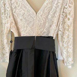 Adrianna, Papel, black and ivory dress